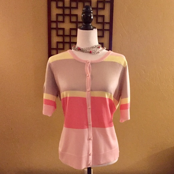 NWOT  NY&Co Short Sleeve Cardigan Sweater - Picture 1 of 4